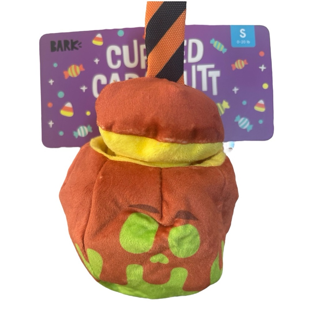 BARK Halloween “Cursed‎ Caramel Apple” Dog Toy Small (0–20 lb)